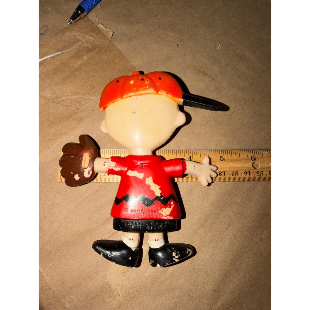 Vintage Charlie Brown Baseball Figure Peanuts United‎ Feature Syndicate 1950s 5" - Picture 2 of 4